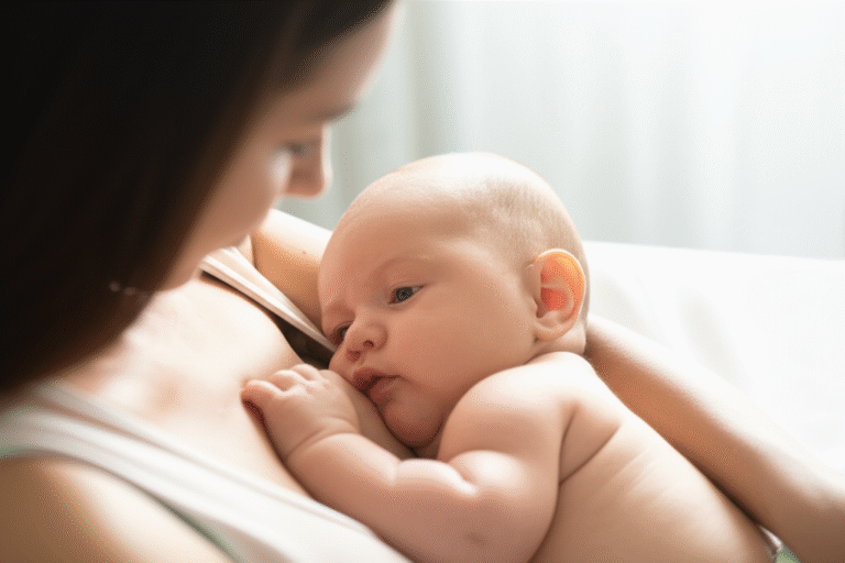 Mãe amamentando seu bebê