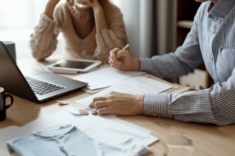 Planejamento Financeiro Familiar Casal planejando o orçamento familiar