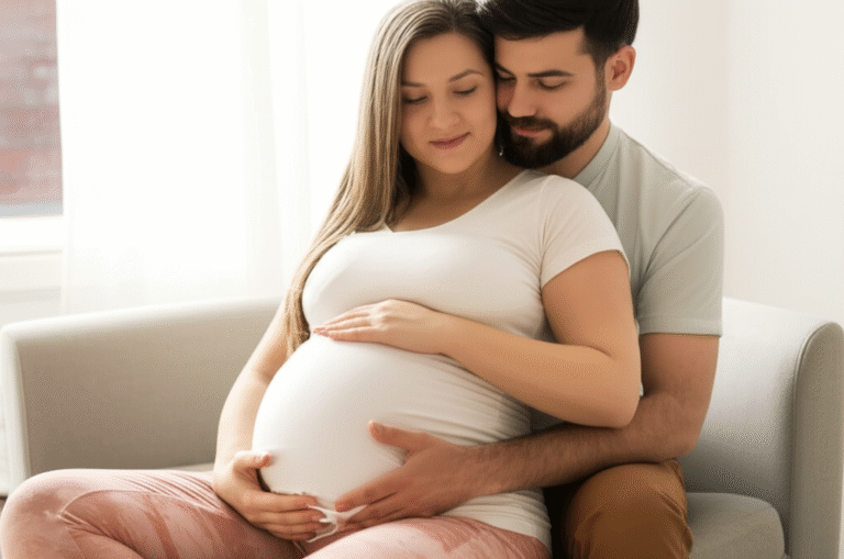 Apoio Emocional na Gravidez Grávida recebendo apoio do parceiro