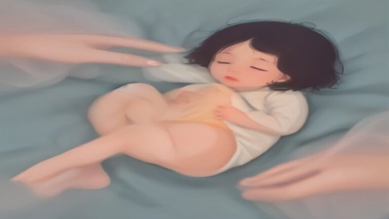 Ilustração conceitual representando a colonização bacteriana neonatal